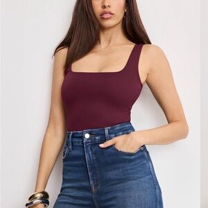 Good American Sculpting Modern Tank Bodysuit In Color Fig007 Size XL NWT